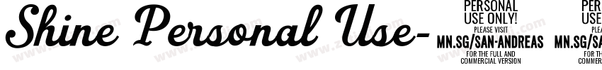 Shine Personal Use字体转换